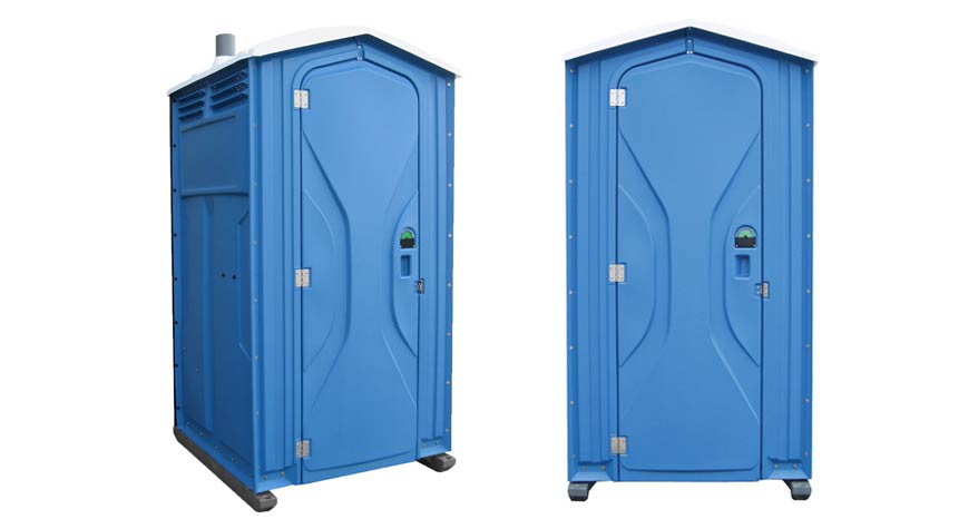 Long-term porta potty units on site in Newport News, Virginia